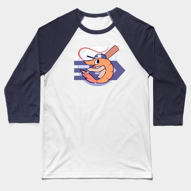 GO! GO! shrimp! Baseball T-Shirt by G_Ray